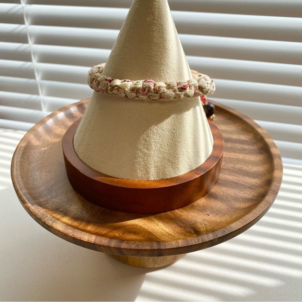 4/$15 Enchanting Floral Lace Print Braided Bracelet